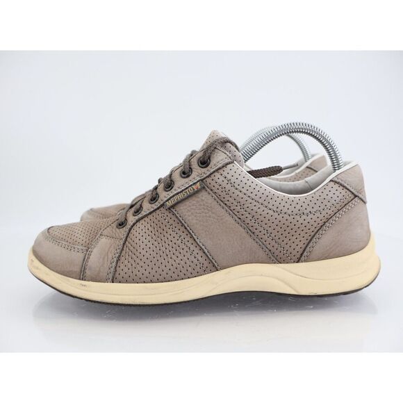 Mephisto Men's Hero Shoe Size 7.5 Brown Tan Leather Luxury Comfort Sneaker - Picture 5 of 12
